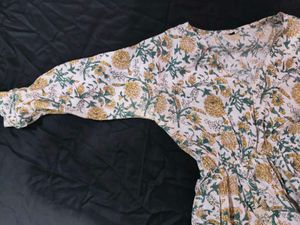 Floral Print Peplum Kurta