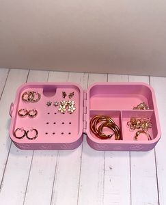 Pink Floral Jewelry Organizer Box