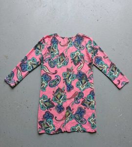Boho Paisley Print Pink Dress