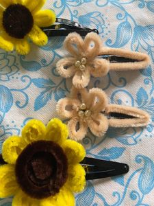 3 pairs Handmade Hair Clips