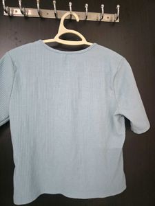 Blue Ribbed Daisy Top Dressberry