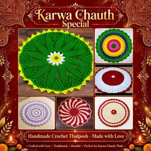 Handmade Crochet Thali Cover