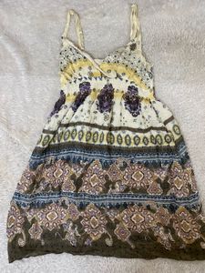 Y2K Boho Print Summer Dress