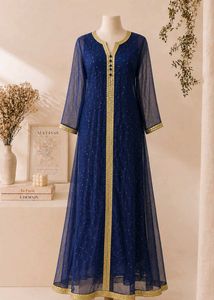 Royal blue Ethnic sheer anarkali ✨