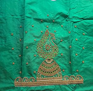 Elegant Peacock Embroidered Blouse