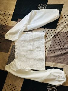 White bell sleeves top
