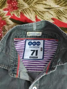 Imported Denim Short Sleeve Button Down