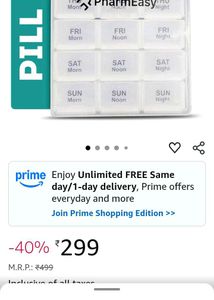 Medicine Pill Organizer 7 Day