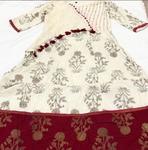 Anarkali Style Kurti with Tassels