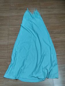 Aqua Lace Trimmed Nightgown
