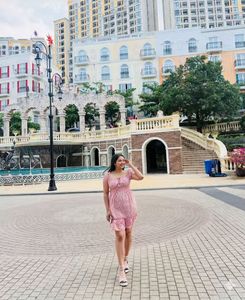 Cute Pink Floral Mini Dress