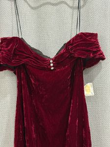 Elegant Velvet Off-Shoulder Gown