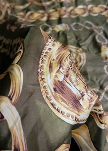 Elegant Silk Chain Print Scarf