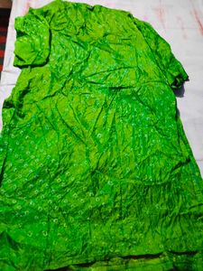Vibrant Green Bandhani Kurta set
