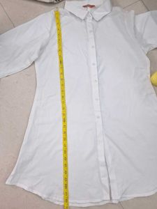 White Collared Shirt Dress