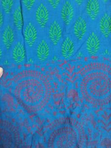 Blue &amp; Green Block Print Kurta