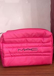 MAC Pink Puffer Cosmetic Bag