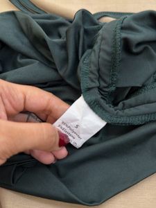 Dark Green Ruched Cami Top
