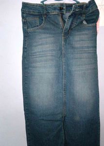 Denim Maxi Skirt