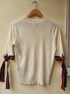 Ribbon Tie Sleeve Top (Women)