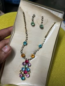 Combo Elegant Turquoise Crystal Necklace