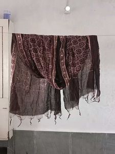 Embroidered Brown Dupatta
