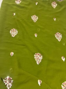 y2k Elegant sawan special Green Saree