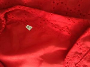 Red Eyelet Kurta