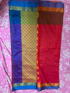 Vibrant Silk Saree with Intricate Weave