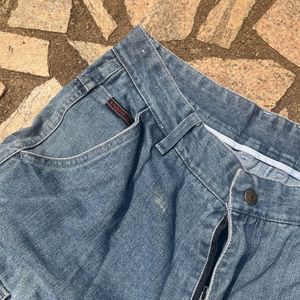 Blue Cargo baggy pants