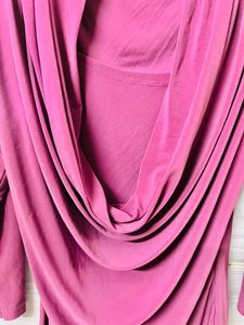 Pink Draped Top y2k Stretchable