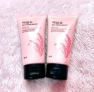 2 Pack ❤️ Rice Water Bright Foaming Cleanser Duo