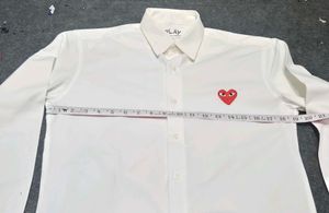 PLAY COMME des GARCONS Red Heart White Shirt | Mad