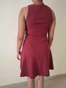 Sparkling Red Fit &amp; Flare Dress