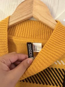 Plaid Knit Sweater (never worn)