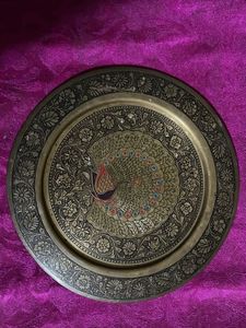 Vintage Peacock pure brass  Plate