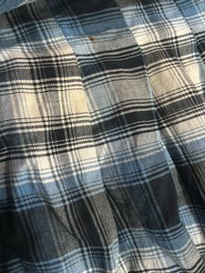 Cute korean style blue checked skirt