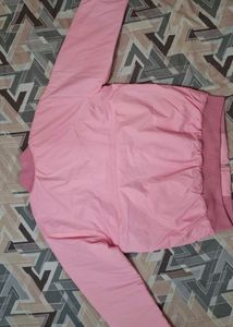Pink Bomber Jacket with Patches