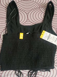 Black Tie Detail Tank Top