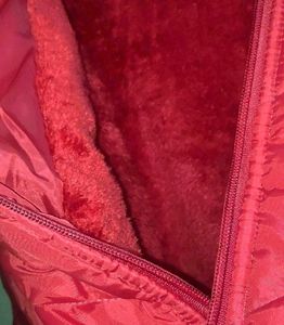 Cozy Red Fur Lined Jacket