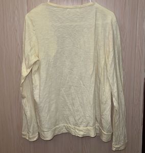 Cream Lace Detail Long Sleeve Top