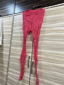 Pink Ethnic Leggings Silk