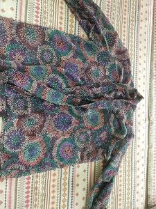 Floral Print Chiffon Fabric Topper T-shirt