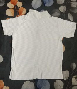 Striped Zip Neck Top