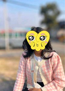 Pink Gingham Cardigan