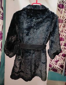 Chic Black Faux Fur Coat