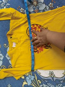 Cute Yellow New Tee for 4-6 years girl