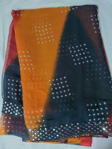 Designer Saree with Mirror Work