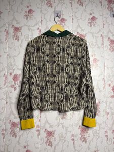 Retro Floral Print Collared Shirt