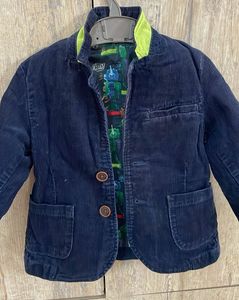 Boys Navy Blue Corduroy Blazer